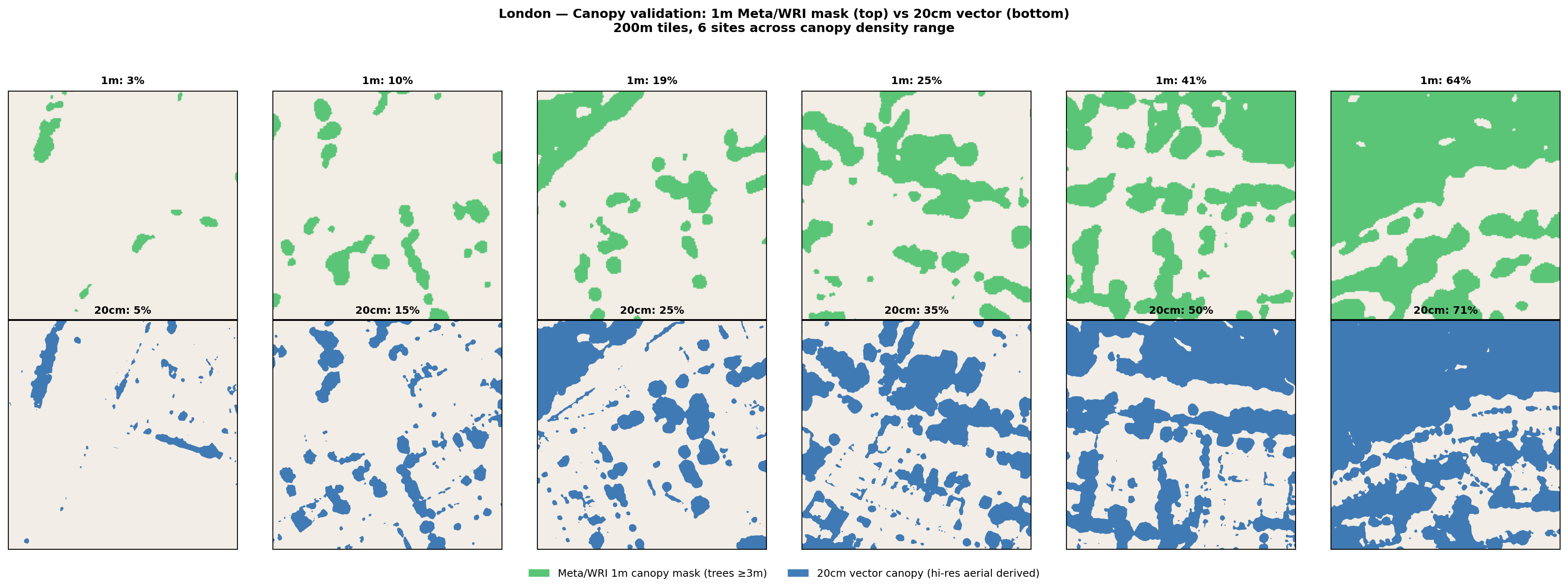 London canopy validation